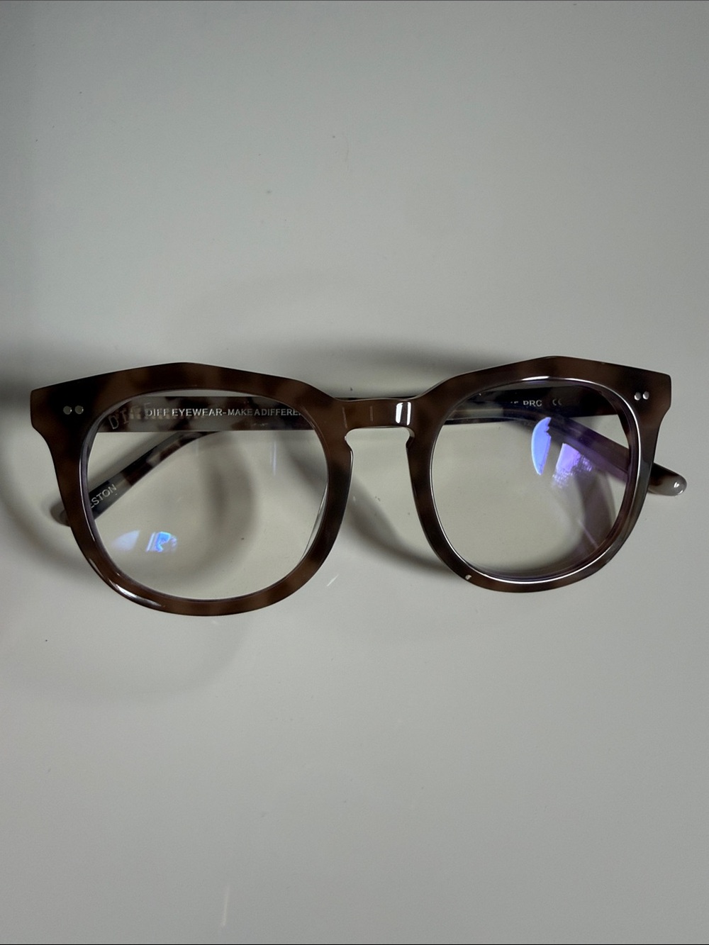 Classic Brown Round DIFF Eyeglasses